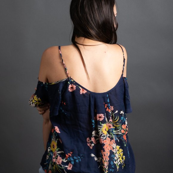 NWOT Blue Floral Off the Shoulder Top by Joie - Picture 10 of 10
